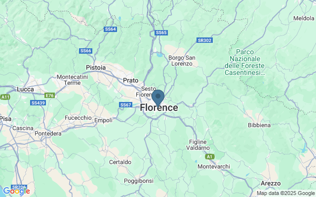 Kaart met locatie Ponte Vecchio